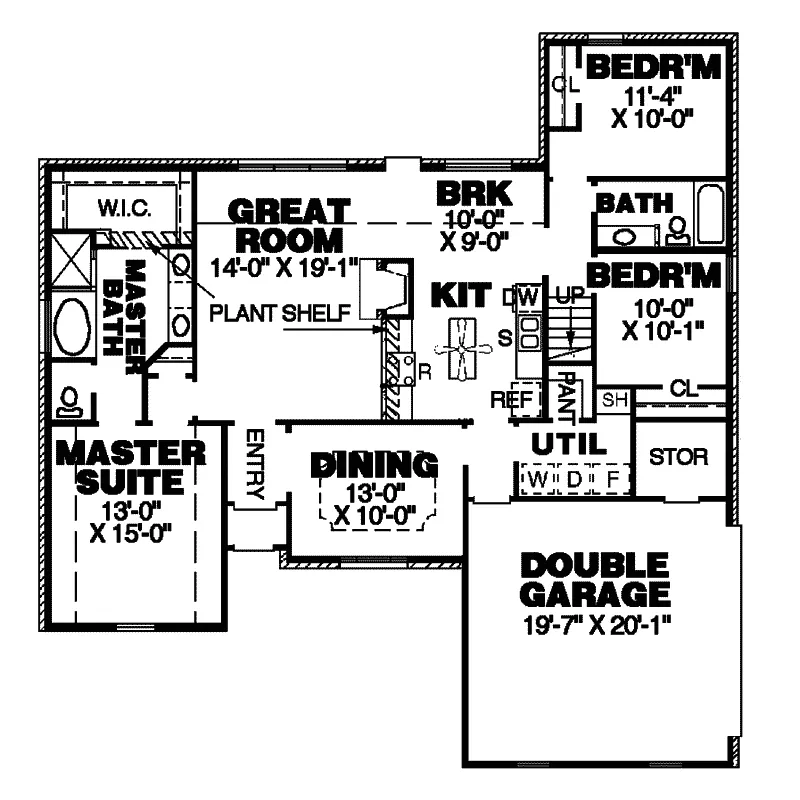 Traditional House Plan First Floor - Watson Creek Traditional Home 025D-0010 - Shop House Plans and More