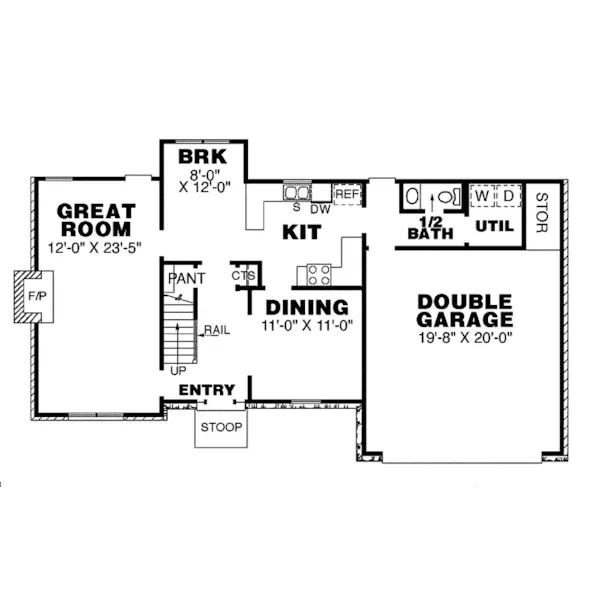 Early American House Plan First Floor - Lillian Grove Traditional Home 025D-0014 - Shop House Plans and More