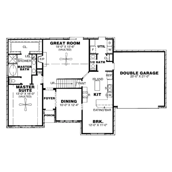 Modern House Plan First Floor - Herbert Valley Traditional Home 025D-0017 - Search House Plans and More