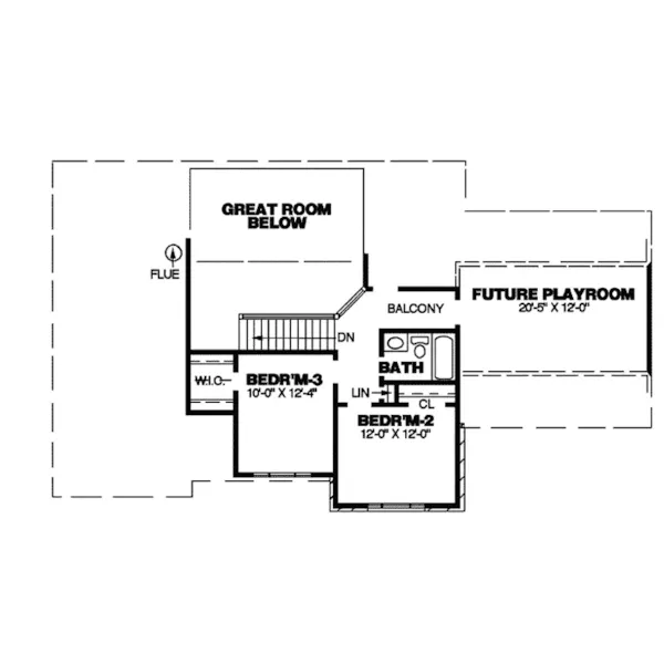 Modern House Plan Second Floor - Herbert Valley Traditional Home 025D-0017 - Search House Plans and More