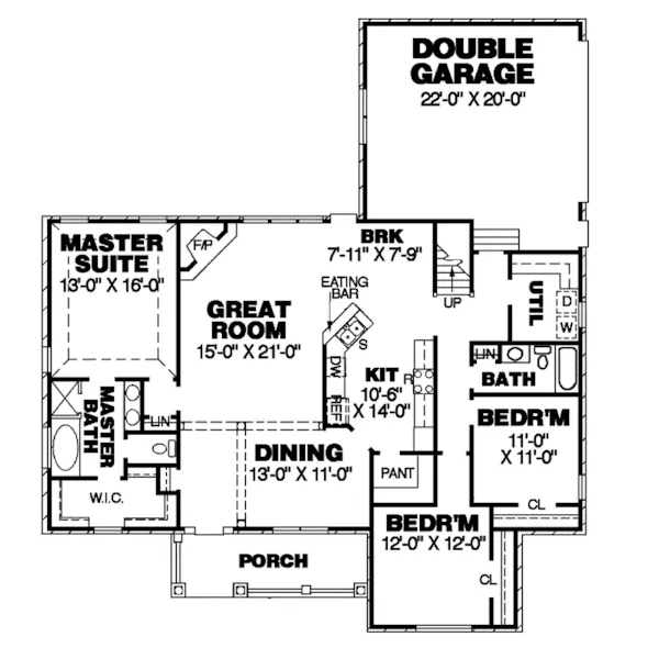 Country House Plan First Floor - Malone Mill Southern Home 025D-0018 - Shop House Plans and More