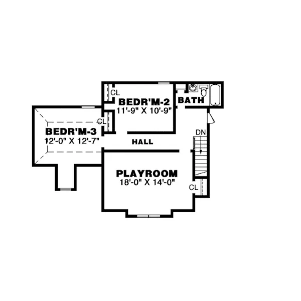 Victorian House Plan Second Floor - Millstone Arts And Crafts Home 025D-0022 - Shop House Plans and More