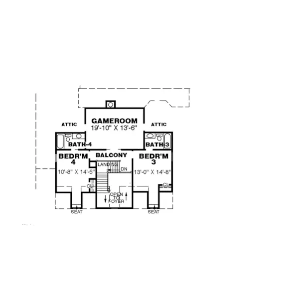 Traditional House Plan Second Floor - Reynolds Country Home 025D-0035 - Shop House Plans and More