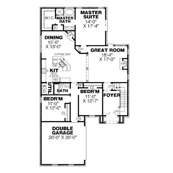 Traditional House Plan First Floor - Fripp Point Country French Home 025D-0041 - Search House Plans and More