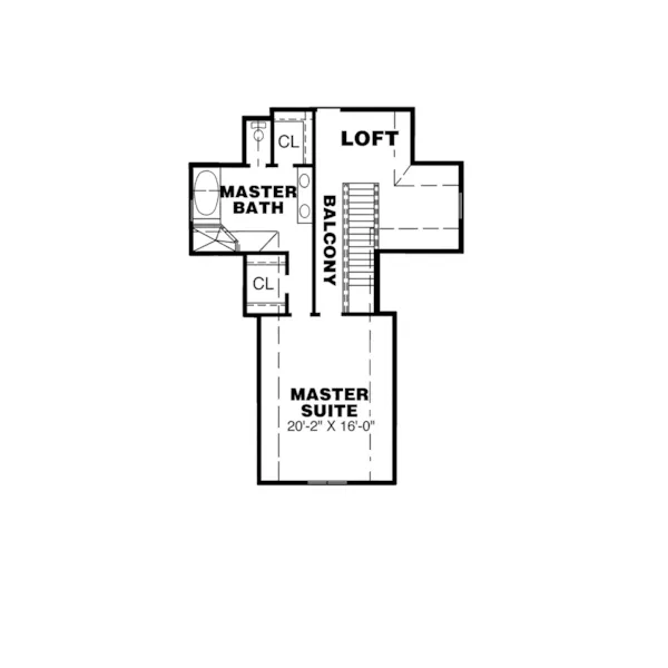 Southern House Plan Second Floor - Dill Ridge Craftsman Home 025D-0043 - Search House Plans and More