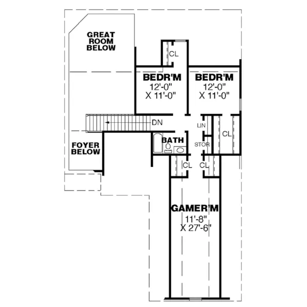 Southern House Plan Second Floor - Barrington French Style Home 025D-0046 - Search House Plans and More