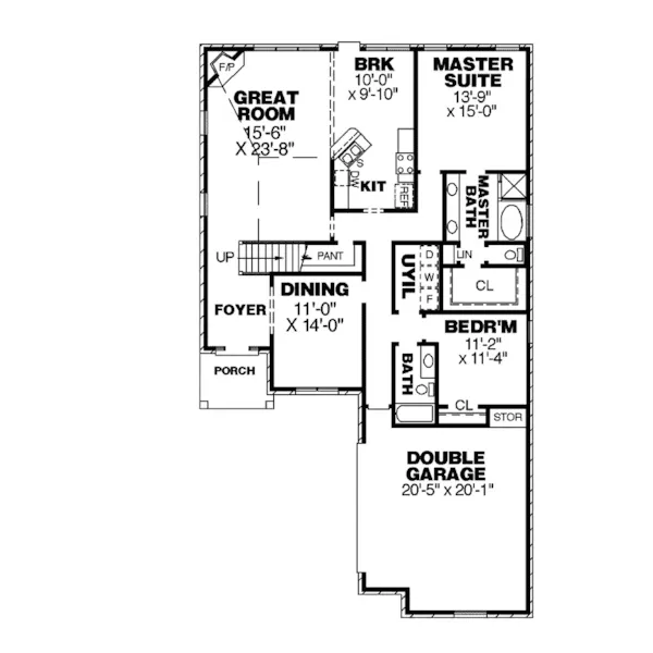 Traditional House Plan First Floor - Hemlock Hollow Southern Home 025D-0047 - Search House Plans and More