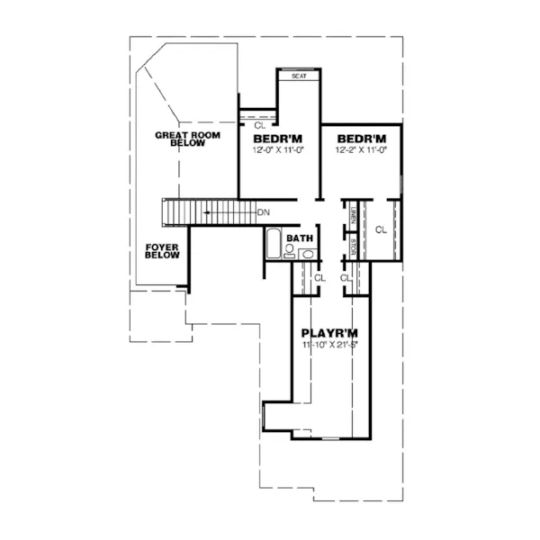 Traditional House Plan Second Floor - Hemlock Hollow Southern Home 025D-0047 - Search House Plans and More