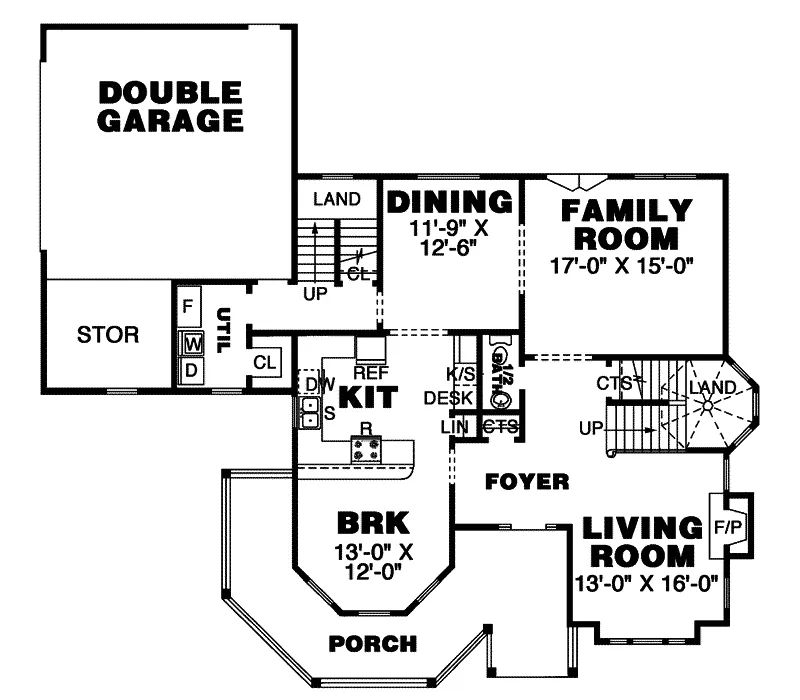 Country House Plan First Floor - McKnight Manor Victorian Home 025D-0053 - Shop House Plans and More