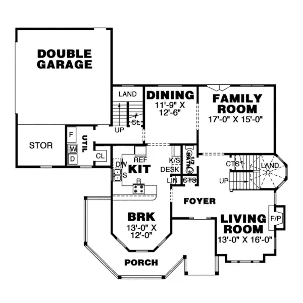 Country House Plan First Floor - McKnight Manor Victorian Home 025D-0053 - Shop House Plans and More