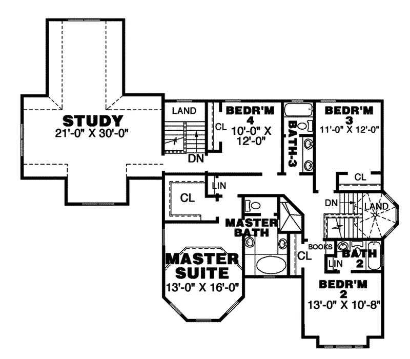 Country House Plan Second Floor - McKnight Manor Victorian Home 025D-0053 - Shop House Plans and More