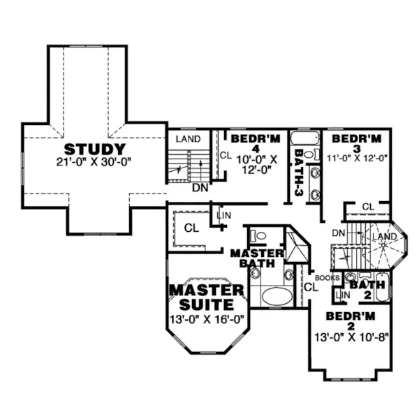 Country House Plan Second Floor - McKnight Manor Victorian Home 025D-0053 - Shop House Plans and More