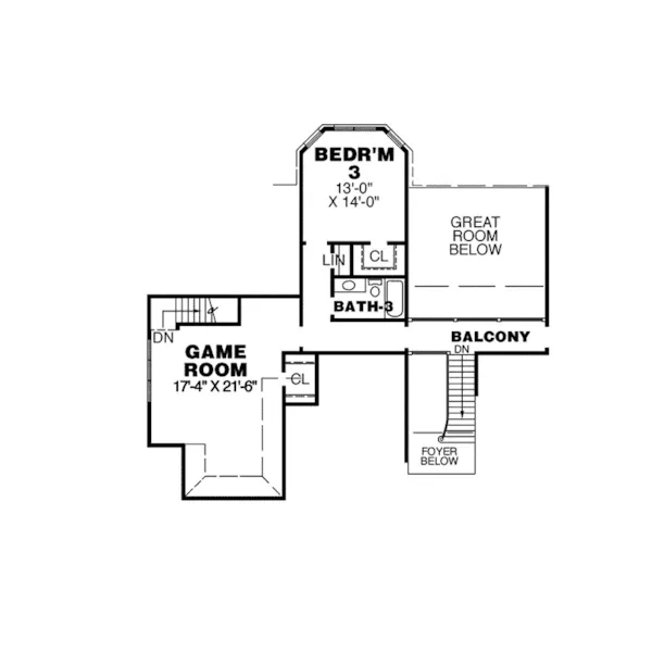 Traditional House Plan Second Floor - Chenal Country French Home 025D-0056 - Search House Plans and More