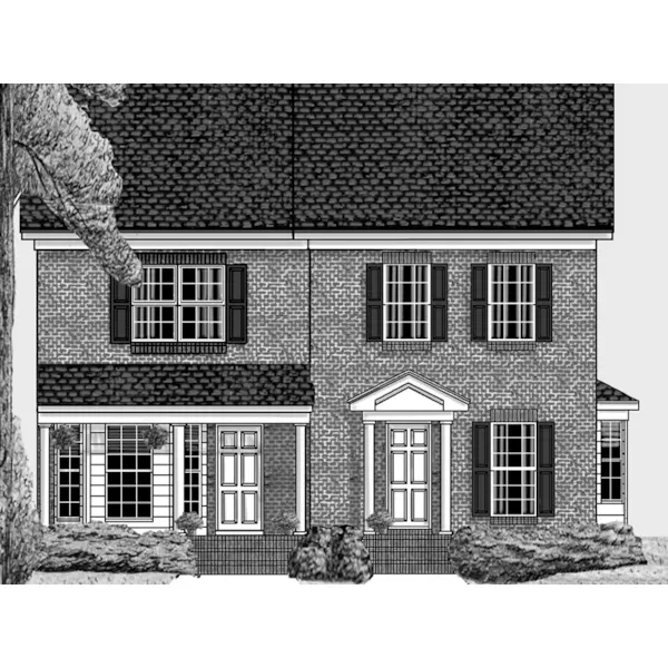 Colonial Townhouse Style Multi-Family Plan