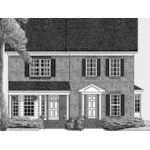 Colonial Townhouse Style Multi-Family Plan