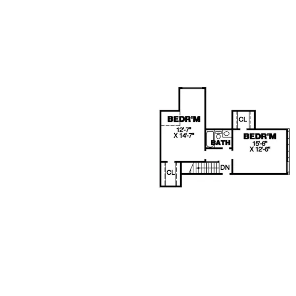 Multi-Family House Plan Second Floor - Thorncreek Traditional Duplex 025D-0063 - Shop House Plans and More