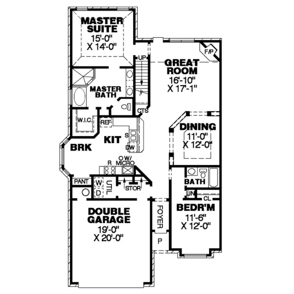 Traditional House Plan First Floor - Harmony Hill Stylish Duplex 025D-0064 - Search House Plans and More