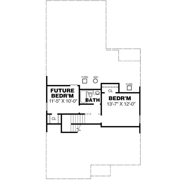 Traditional House Plan Second Floor - Riverbluff Traditional Home 025D-0070 - Shop House Plans and More