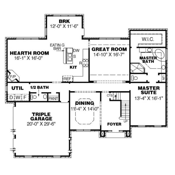 Greek Revival House Plan First Floor - Holley House Southern Home 025D-0085 - Search House Plans and More