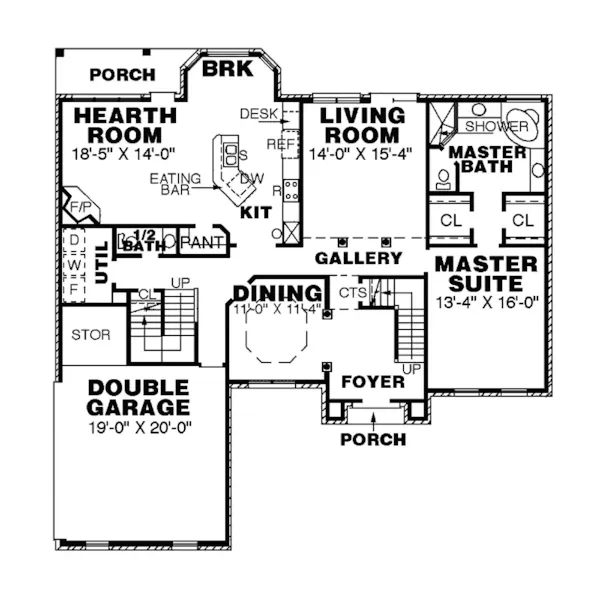 Traditional House Plan First Floor - Cornwallis Traditional Home 025D-0086 - Search House Plans and More