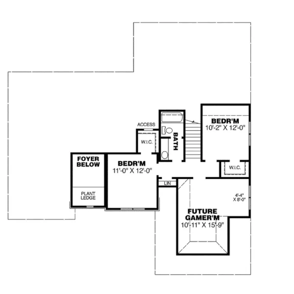 Country French House Plan Second Floor - Windsor Lake European Home 025D-0091 - Shop House Plans and More