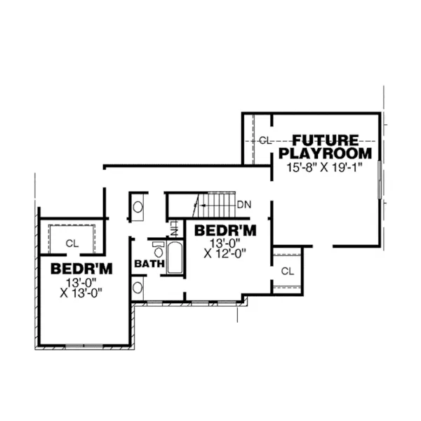 Rustic House Plan Second Floor - Cassidy Hill Tudor Style Home 025D-0093 - Search House Plans and More