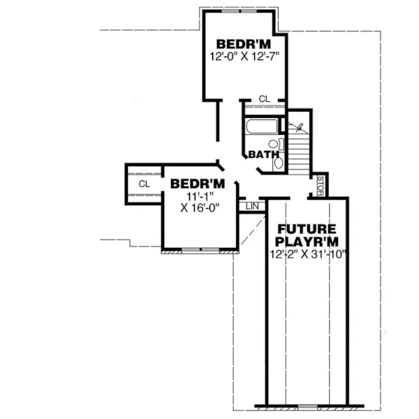 Traditional House Plan Second Floor - Simsbury Way Traditional Home 025D-0095 - Shop House Plans and More