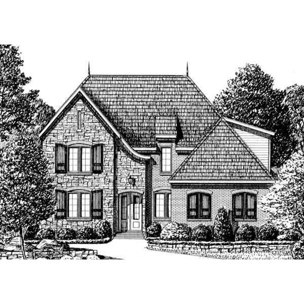 Victorian House Plan Front of Home - Waterbury Heights European Home 025D-0103 - Shop House Plans and More