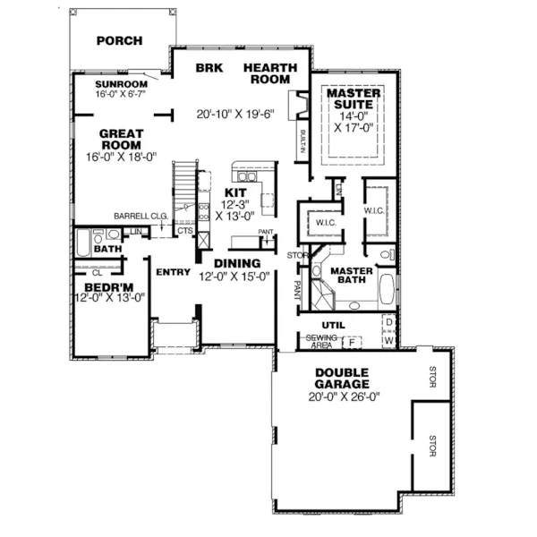 Southern House Plan First Floor - Southington Luxury Home 025D-0104 - Shop House Plans and More