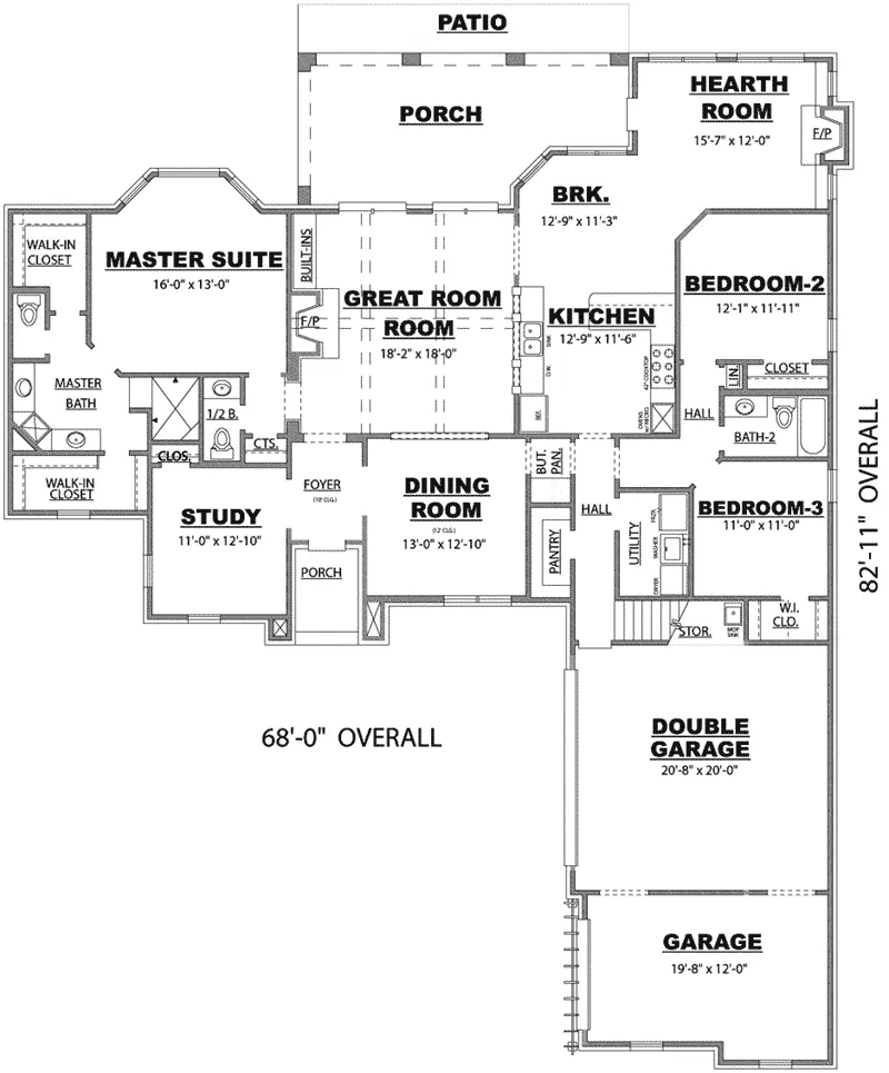 Traditional House Plan First Floor - Saylor Place Traditional Home 025D-0108 - Shop House Plans and More