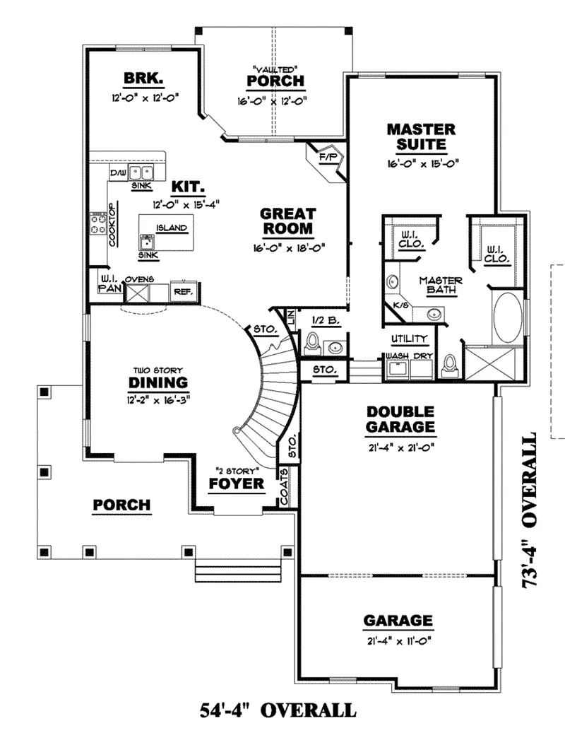 European House Plan First Floor - Barker Woods Craftsman Home 025D-0111 - Search House Plans and More