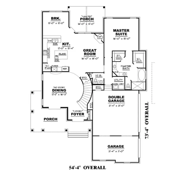 Arts & Crafts House Plan First Floor - Barker Woods Craftsman Home 025D-0111 - Search House Plans and More