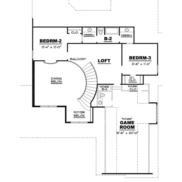 Arts & Crafts House Plan Second Floor - Barker Woods Craftsman Home 025D-0111 - Search House Plans and More