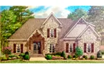 Country French House Plan Front of Home - Cornhill Farm Craftsman Home 025D-0117 - Search House Plans and More