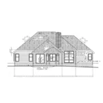 Ranch House Plan Rear Elevation - Knollcrest Traditional Home 026D-0112 - Search House Plans and More