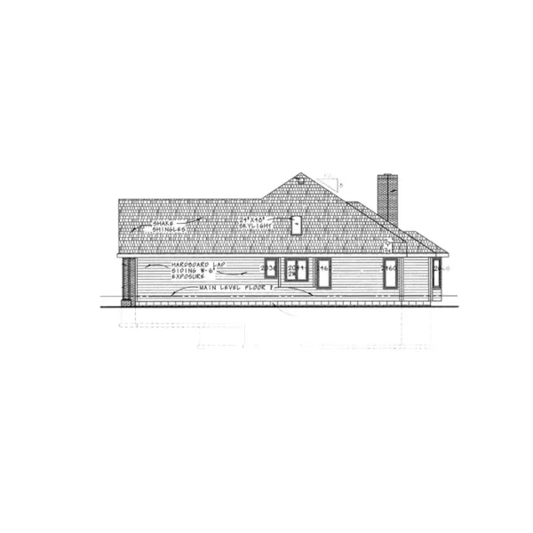 Ranch House Plan Right Elevation - Knollcrest Traditional Home 026D-0112 - Search House Plans and More