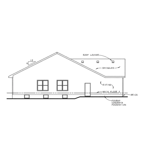 Multi-Family House Plan Left Elevation - Dickinson Multi-Family Duplex 026D-0150 - Search House Plans and More