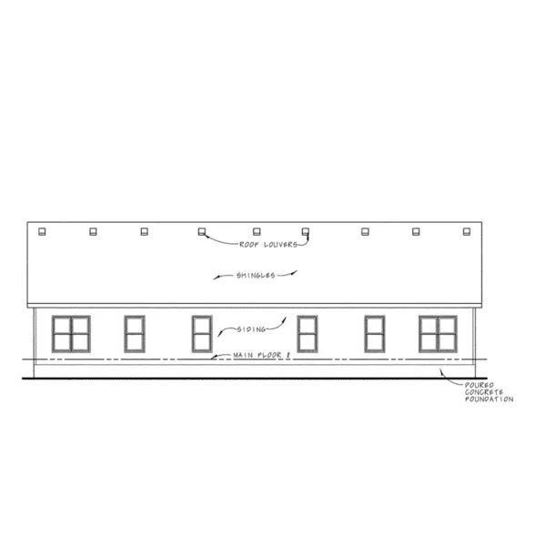 Multi-Family House Plan Rear Elevation - Dickinson Multi-Family Duplex 026D-0150 - Search House Plans and More