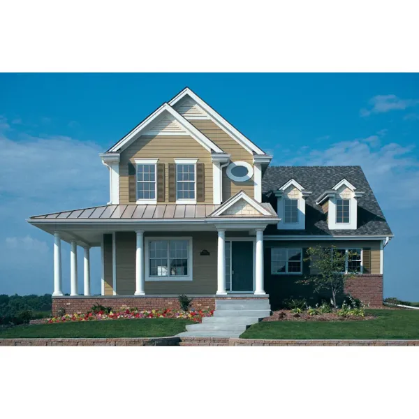 Handsome Columns And Trim Details To This Home's Exterior