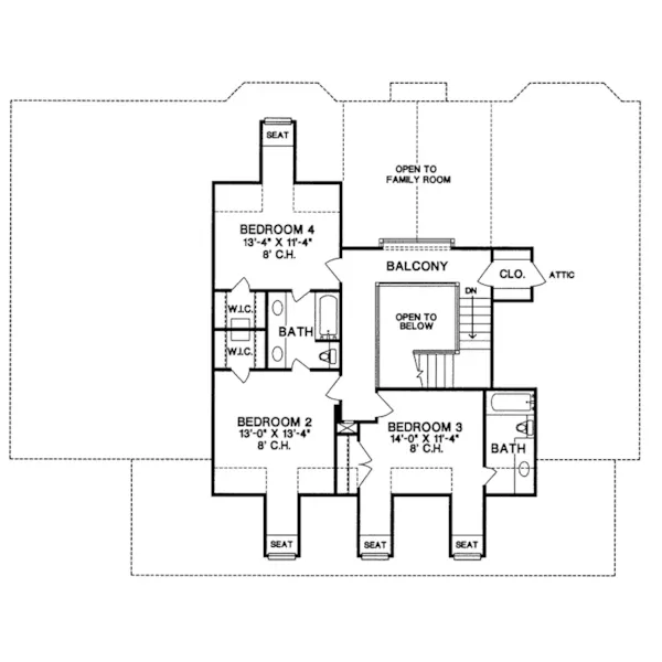 Craftsman House Plan Second Floor - Dublin Hill Rustic Country Home 026D-0164 - Search House Plans and More