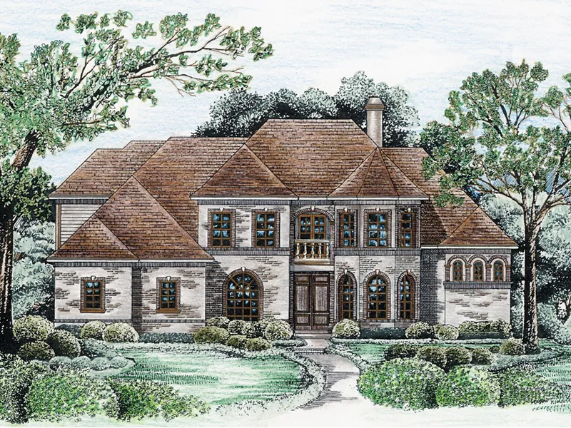 Victorian House Plan Front Image - Mendenhall European Luxury Home 026D-0175 - Shop House Plans and More