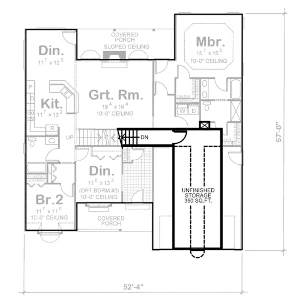 Ranch House Plan Second Floor - Banbridge Way Ranch Home 026D-0203 - Search House Plans and More