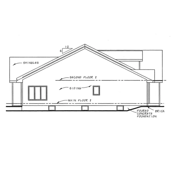 Ranch House Plan Left Elevation - Banbridge Way Ranch Home 026D-0203 - Search House Plans and More