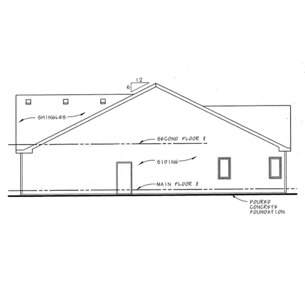 Ranch House Plan Right Elevation - Banbridge Way Ranch Home 026D-0203 - Search House Plans and More