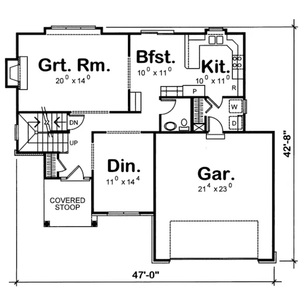 Craftsman House Plan First Floor - Meridian Creek Craftsman Home 026D-0217 - Shop House Plans and More