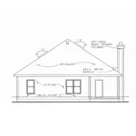 Traditional House Plan Rear Elevation - Morely Craftsman Ranch Home 026D-0218 - Shop House Plans and More