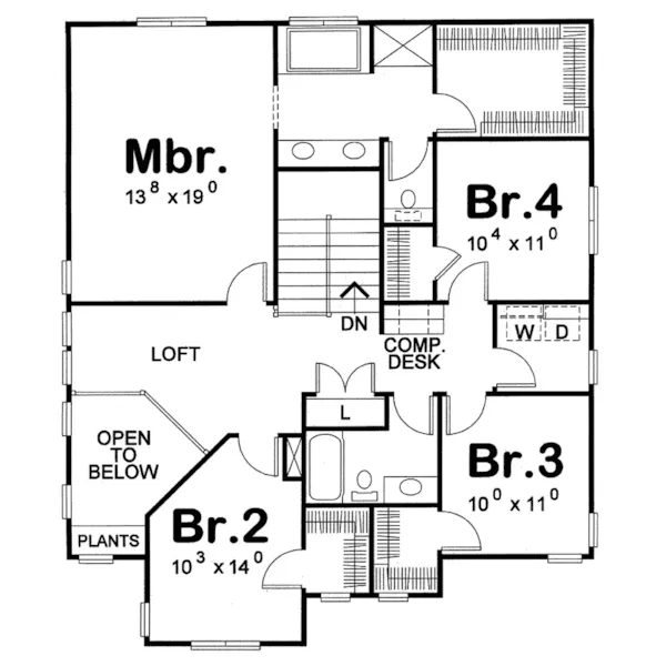 Traditional House Plan Optional Floor Plan - Sologne Country Home 026D-0230 - Shop House Plans and More