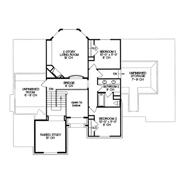 European House Plan Second Floor - Forreston European Home 026D-0241 - Search House Plans and More