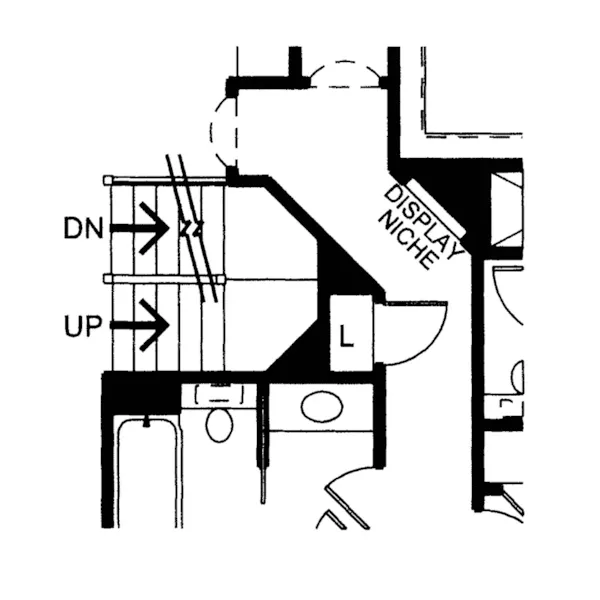 Bungalow House Plan Optional Stairs - Bishop Hill Tudor Home 026D-0297 - Search House Plans and More