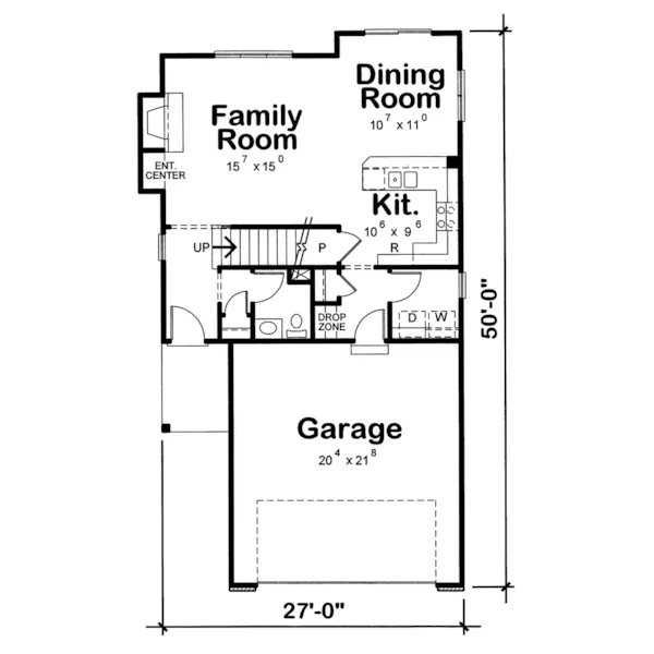 Traditional House Plan First Floor - Millersville Traditional Home 026D-0300 - Shop House Plans and More